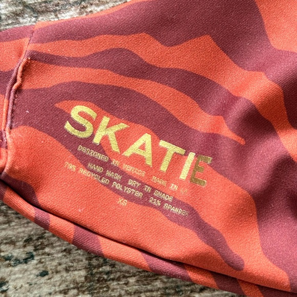 Skatie Rust Zebra Print Bikini Set - Picture 4 of 4